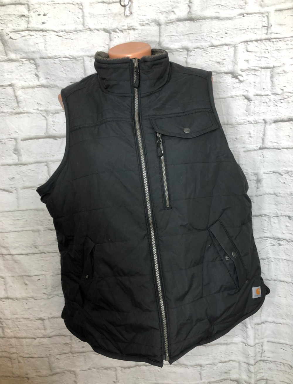 New Carhartt Women's Size 1X Reversible Utility Sherpa-Lined Vest Style: 103907